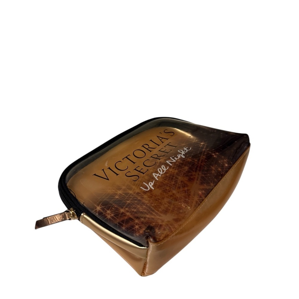 Victoria Secret gold and brown beautiful makeup bag - Picture 3 of 9